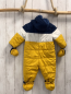 Preview: 3tlg  Winteroverall  Gr. 74  mais weiß blau mit Handschuhen + Schühchen 