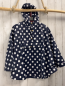 Preview: Danerae  Regenponcho  Gr. 140  blau weiße Punkte 