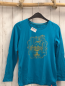 Preview: Fitz Langarmshirt  Gr. 164/170  hellblau gelber Vogelkäfig mit Vogel 