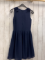 Preview: jakoo Kleid  Gr. 164  blau zweilagig Rosetten an den Schultern 