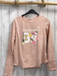 Preview: H&M  Langarmshirt  Gr. 170  rosa Schrift Blumen 