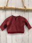 Preview: Zara  Pullover  Gr. 74  weinrot Strick gestickte Blumen 