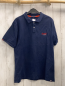 Preview: SuperDry  T-Shirt  Gr. XXL blau Polokragen rot weiße Schrift 
