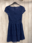 Preview: H&M  Kleid  Gr. 152  blau zweilagig Blumenstickerei 