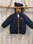 Preview: Jacke  Gr. 86  blau gesteppt Kapuze mit Ohren mais Bund 