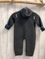 Preview: Hoppediz Winteroverall Gr. 68  grau Fleece Kapuze 