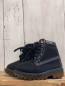 Preview:  Boots  Gr. 22  schwarz weiße Nähte brauner Bund Teddyfutter 
