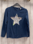 Preview: Name it  Langarmshirt  Gr. 122/128   blau Pailettenstern 