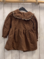 Preview: Zara  Kleid  Gr. 104  braun Kord großer Kragen mit beige gesticktem Bund 