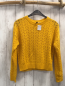 Preview: H&M Pullover Gr. XS gelb Lochmuster Strick
