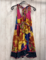 Preview: Desigual  Kleid  Gr. 38  gelb grün pink bunt Blumen Rüschen 