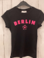 Preview:   T-Shirt Gr. 146  schwarz pink Glitzerschrift Ball mit silber Steine 