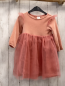 Preview:   Kleid Gr. 104  rosa Strickoberteil lachs Tüllrock mit Glitzerpunkten 