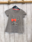 Preview: H&M T-Shirt  Gr. 122/128  grau Hasenkopf mit silber Pailetten + orange Schleife 