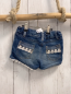 Preview:   Shorts  Gr. 104  blau Jeans weißer Saum Bund verstellbar 