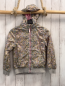 Preview: H&M  Jacke  Gr. 122  hellgrau bunte Blumen Kapuze grauer Strickbund 