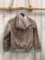 Preview: H&M  Jacke  Gr. 122  hellgrau bunte Blumen Kapuze grauer Strickbund 