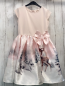 Preview: H&M  Kleid  Gr. 134  rosa Oberteil mit großer Schleife Rock mit Hasen Vögel + Tannen 