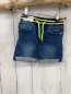 Preview: Blue Seven  Shorts  Gr. 80  blau Jeans + schwarz hellgrüner Strickbund mit hellgrüner Kordel 