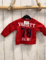 Preview: Pullover Gr. 62  rot weiß blaue Schrift