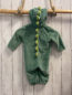 Preview: H&M  Overall Gr. 68  hellgrün Plüsch Kapuze mit Tierkopf hellgrüne Stacheln 