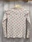 Preview: H&M  Langarmshirt  Gr. 134/140  weiß Rippen Blumen Rüschen an den Schultern 