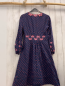 Preview: Boden  Kleid  Gr. 158/164  blau hellrote Punkte + hellrot rosa Blumen 