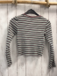 Preview: S´Oliver  Langarmshirt Gr. 152  mint rosa aubergine schwarz weiße Streifen Rippen 