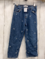Preview: zara Hose Gr. 116  blau Jeans Bund verstellbar gestickte Schleifen