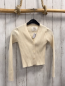 Preview: Zara  Strickjacke  Gr. 134  creme Rippen 