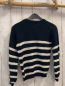 Preview: H&M  Pullover  Gr. 122/128  schwarz weiße Streifen Strick 