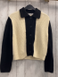 Preview: Zara  Strickjacke  Gr. M  beige schwarz Rippen Strick 
