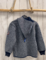 Preview: Finkid  Strickjacke  Gr. 128  hellblau grau hellgrau meliert blauer Bund Kapuze 55% Wolle