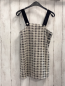 Preview: Reserved  Kleid  Gr. 140  weiß schwarz gemustert schwarze Träger 