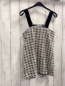 Preview: Reserved  Kleid  Gr. 140  weiß schwarz gemustert schwarze Träger 