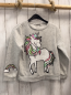 Preview: H&M Pullover Gr. 122  grau Pailetteneinhorn