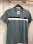 Preview: Abercrombie  T-Shirt  Gr. 146/152  hellgrau + blau weiße Streifen 