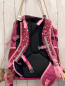 Preview: neu  Schulrucksack weinrot himbeere rosa mit Punkten 