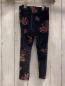 Preview: Zara  Leggings  Gr. 110  schwarz Samt Blumen 