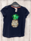 Preview: S´Oliver T-Shirt Gr. 128  blau Pailettenananas
