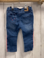 Preview:   Hose Gr. 80  blau Jeans neonrote Hasenköpfe + Seitenstreifen Bund verstellbar 