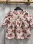 Preview: GAP  Kleid  Gr. 86  rosa mit silber Glitzerstreifen Blumen 