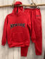Preview: neu 2tlg  Pullover + Jogginghose  Gr. 146/152  rot Kapuze Schrift New York