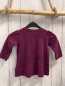 Preview: Hummel  Langarmshirt Gr. 74  weinrot graue Tropen Glitzerlabel 
