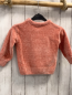 Preview:   Pullover  Gr. 98  lachs Strick Pferdekopf mit goldenem Pailettengeewih 