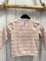 Preview:   Pullover  Gr. 86  beige rosa Streifen Pferde pink Glitzerschmetterlinge 