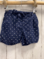 Preview: H&M Shorts Gr. 134  blau weiße Herzen Gürtelband
