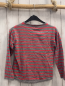 Preview: Okaidi Pullover Gr. 128  grau rot gestreift Pailettenstern Strick