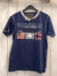 Preview: Napapijri  T-Shirt  Gr. 152  blau Flaggen Schrift grauer Bund 