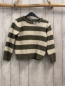 Preview:   Pullover  Gr. 116  oliv weiße Streifen Strick 